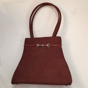 Equestrian suede-like Handbag- NWOT